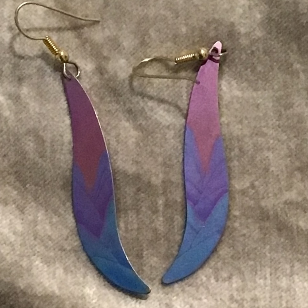 Vibrant hand painted earrings